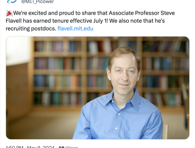 Congratulations to Associate Professor Steve Flavell on Achieving Tenure!